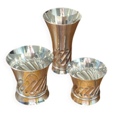 Timbales en métal argenté