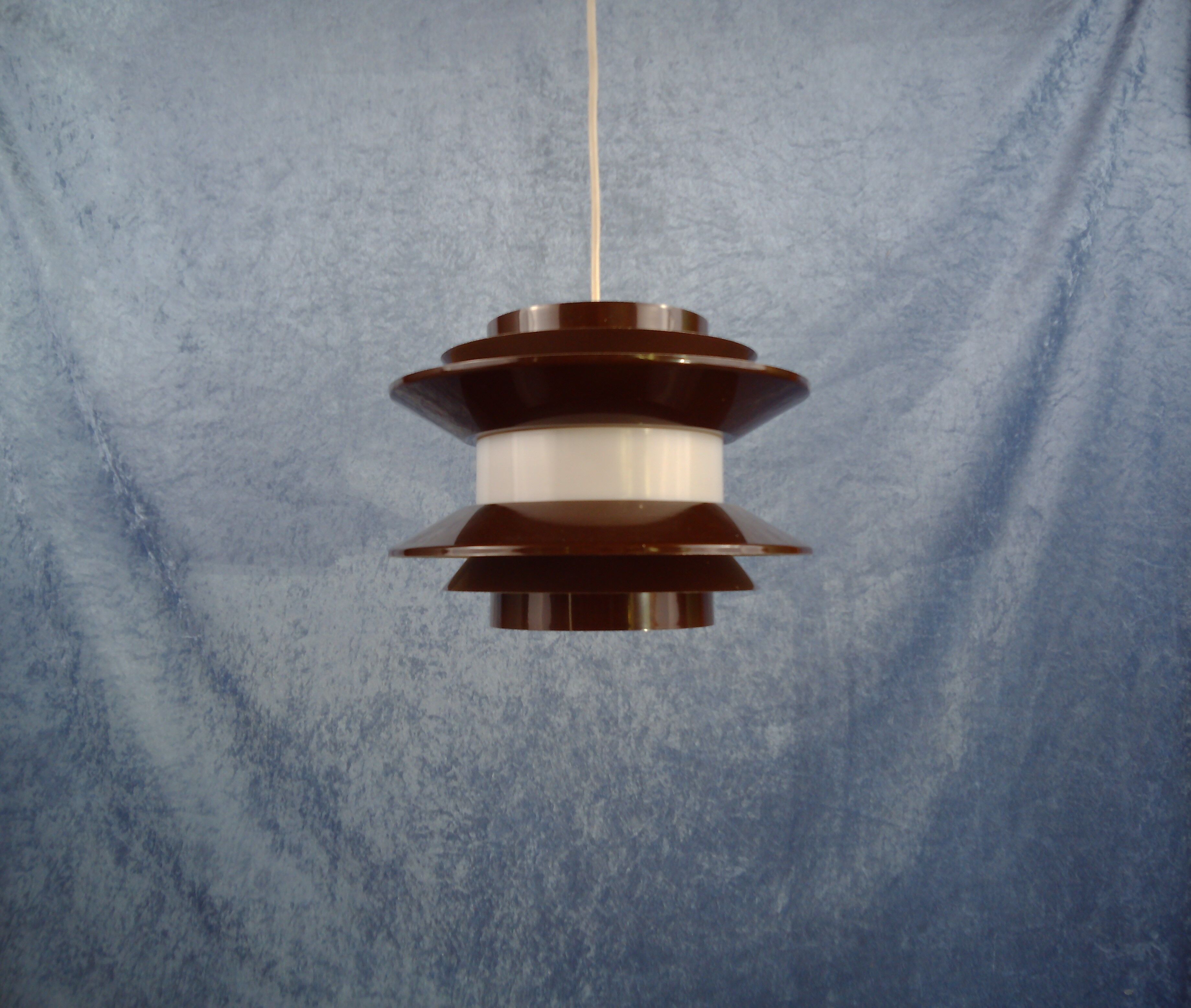 Chocolate coloured pendant by Carl Thore for Granhaga Metallindustri. 1970's