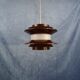 Chocolate coloured pendant by Carl Thore for Granhaga Metallindustri. 1970's