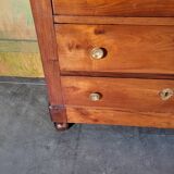 Grande commode époque restauration en merisier