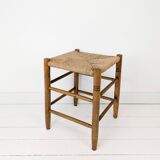 Tabouret mid century rustique