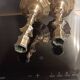 Regency candle holders in gilded bronze