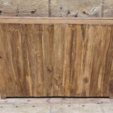 Antique Art Deco glass-fronted sideboard in Burmese teak