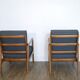 Pair of Danish armchairs in hetre by Ole Wanscher model FD109