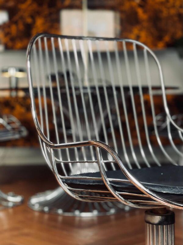 Ensemble table et 4 chaises gastone rinaldi  vintage années 70