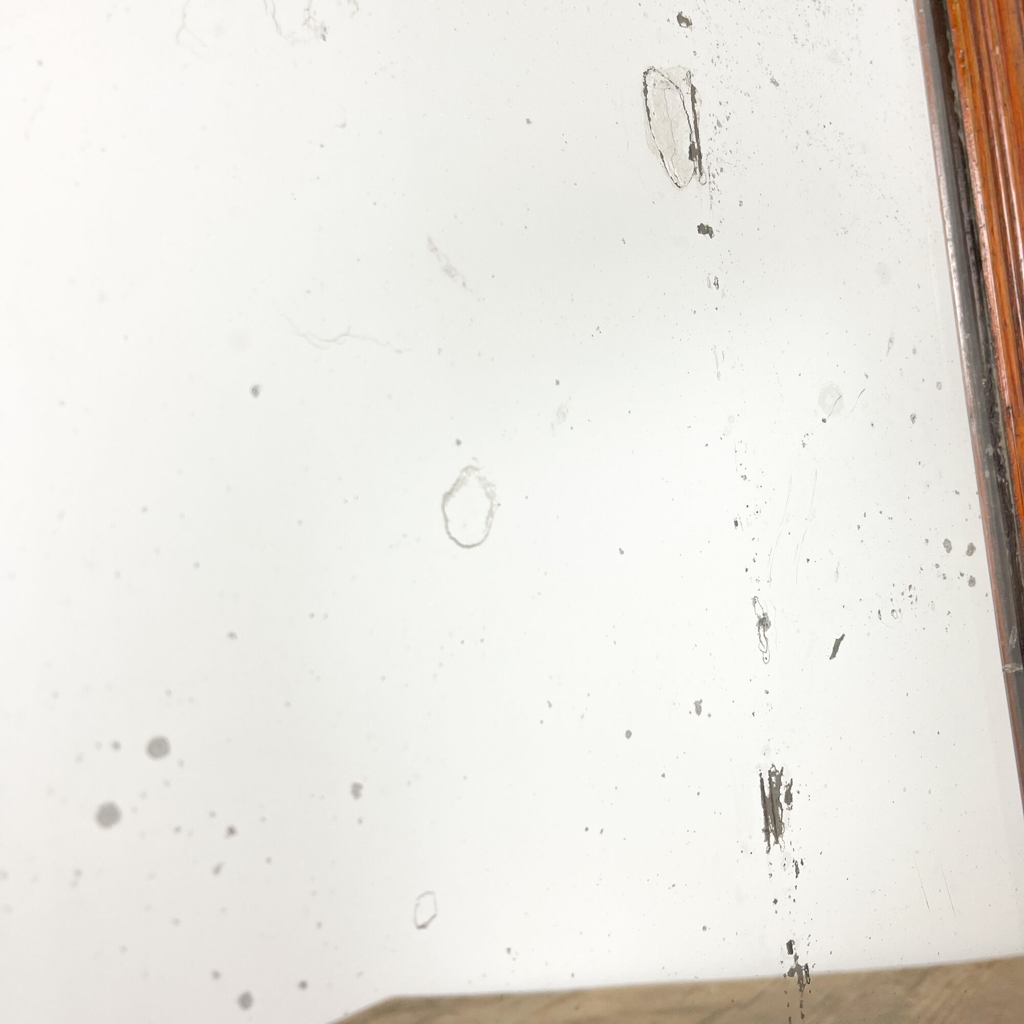 Antique foxed mirror square