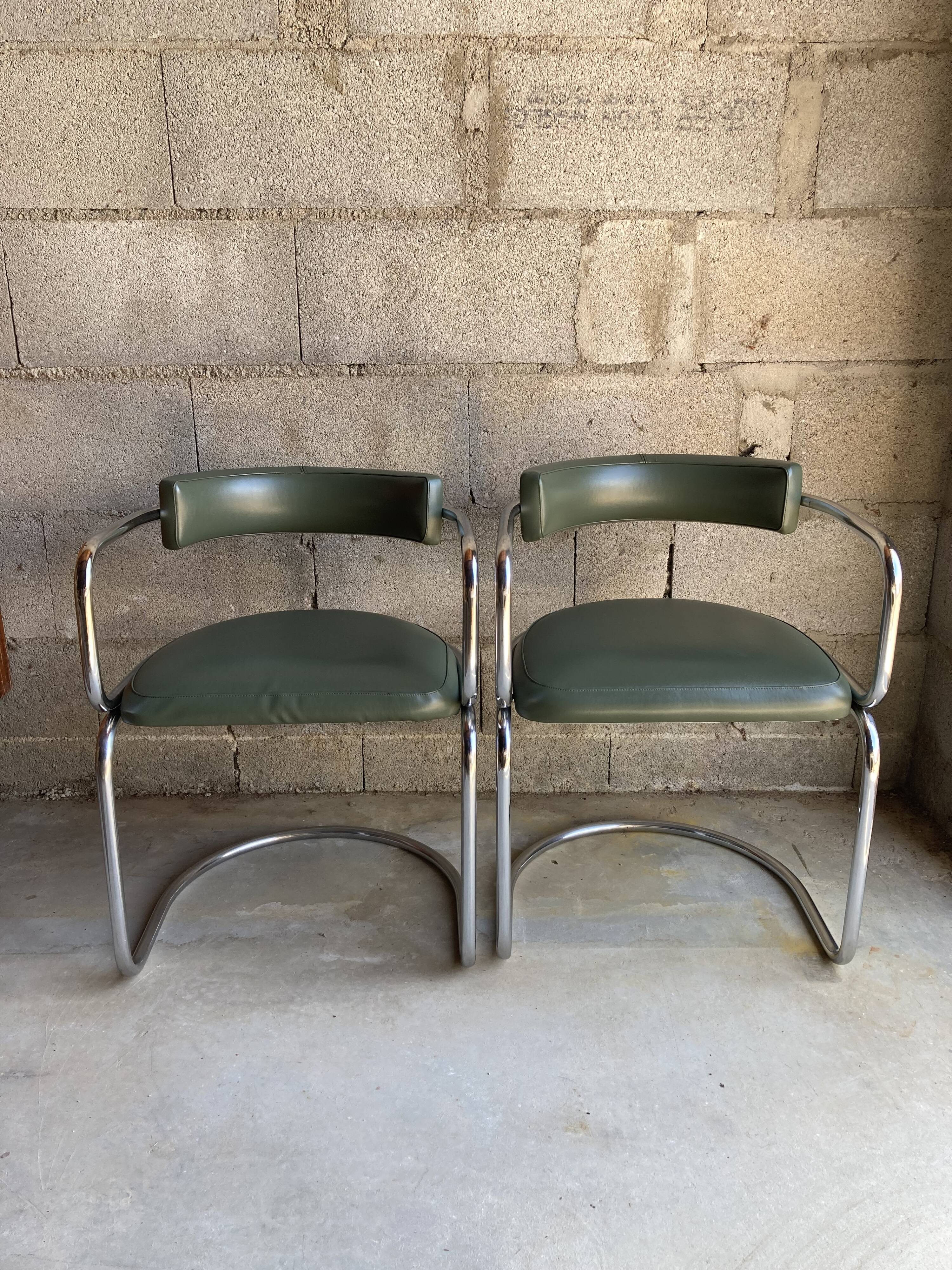 Fauteuils tubulaire vintage