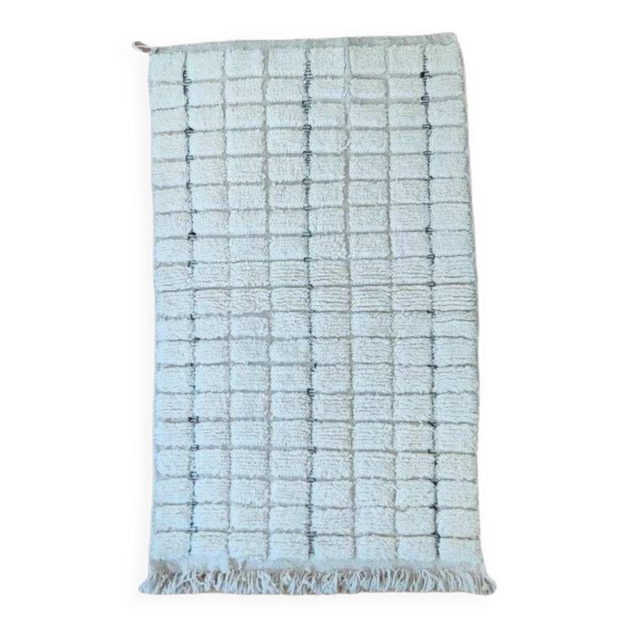 Berber carpet white tiles 95x170 cm