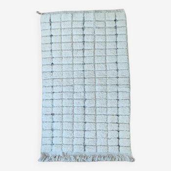 Tapis berbère carreaux blancs 95x170 cm