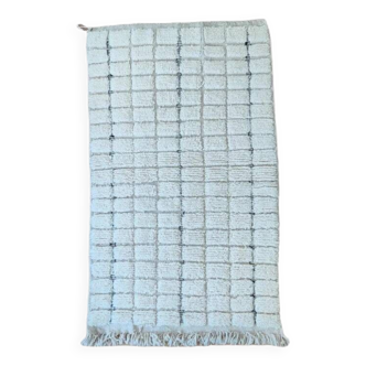 Tapis berbère carreaux blancs 95x170 cm