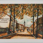 Maurice Utrillo : La Vacheresse, route nationale à Anse (Rhône), lithographie signée