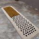 Handwoven coloured wool rug, 265 x 70 cm - R319