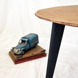 Table basse en bois, ronde, tronc de chêne