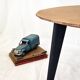 Wooden coffee table, round, oak trunk
