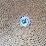 suspension en rotin vintage