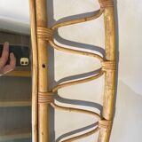 Vintage rattan mirror from the 1960s