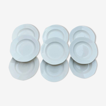 9 Sarreguemines soup plates