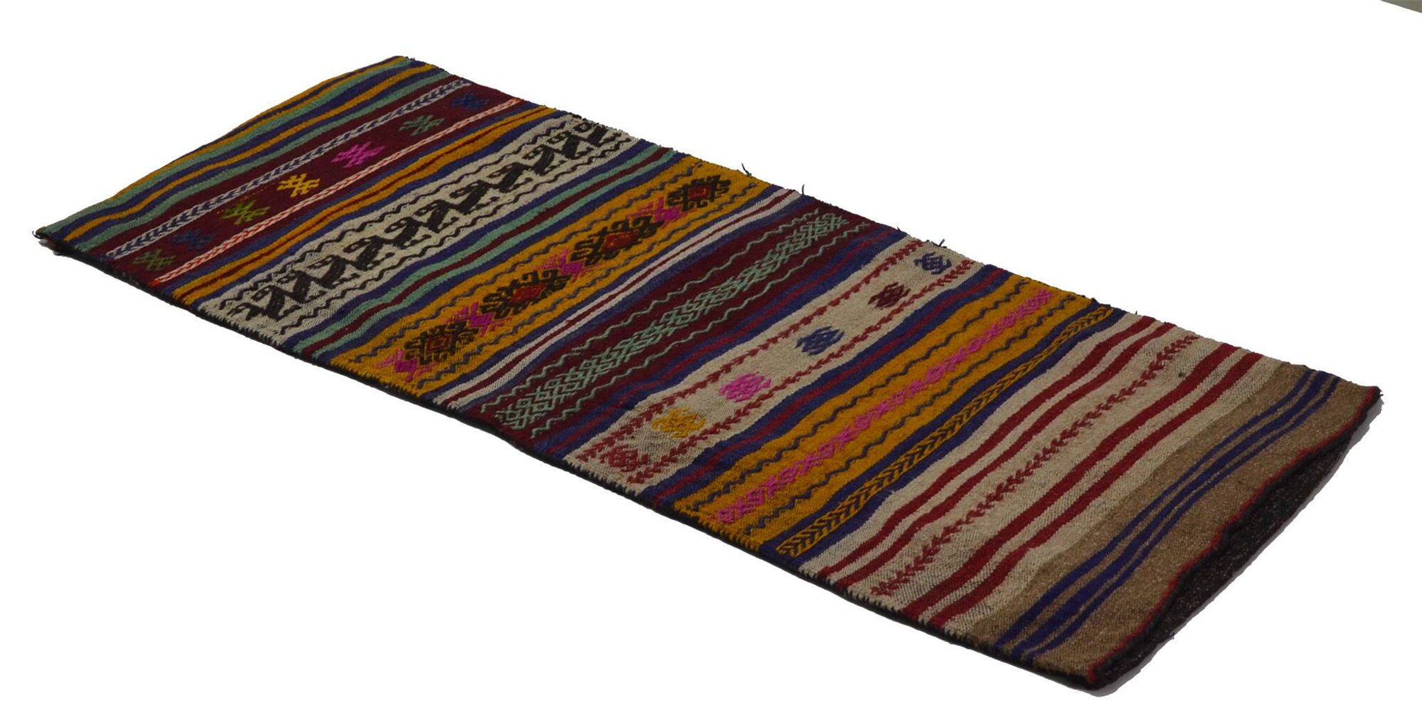 Area kilim rug ,vintage wool turkish handknotted kilim, 164 cmx 69 cm rug