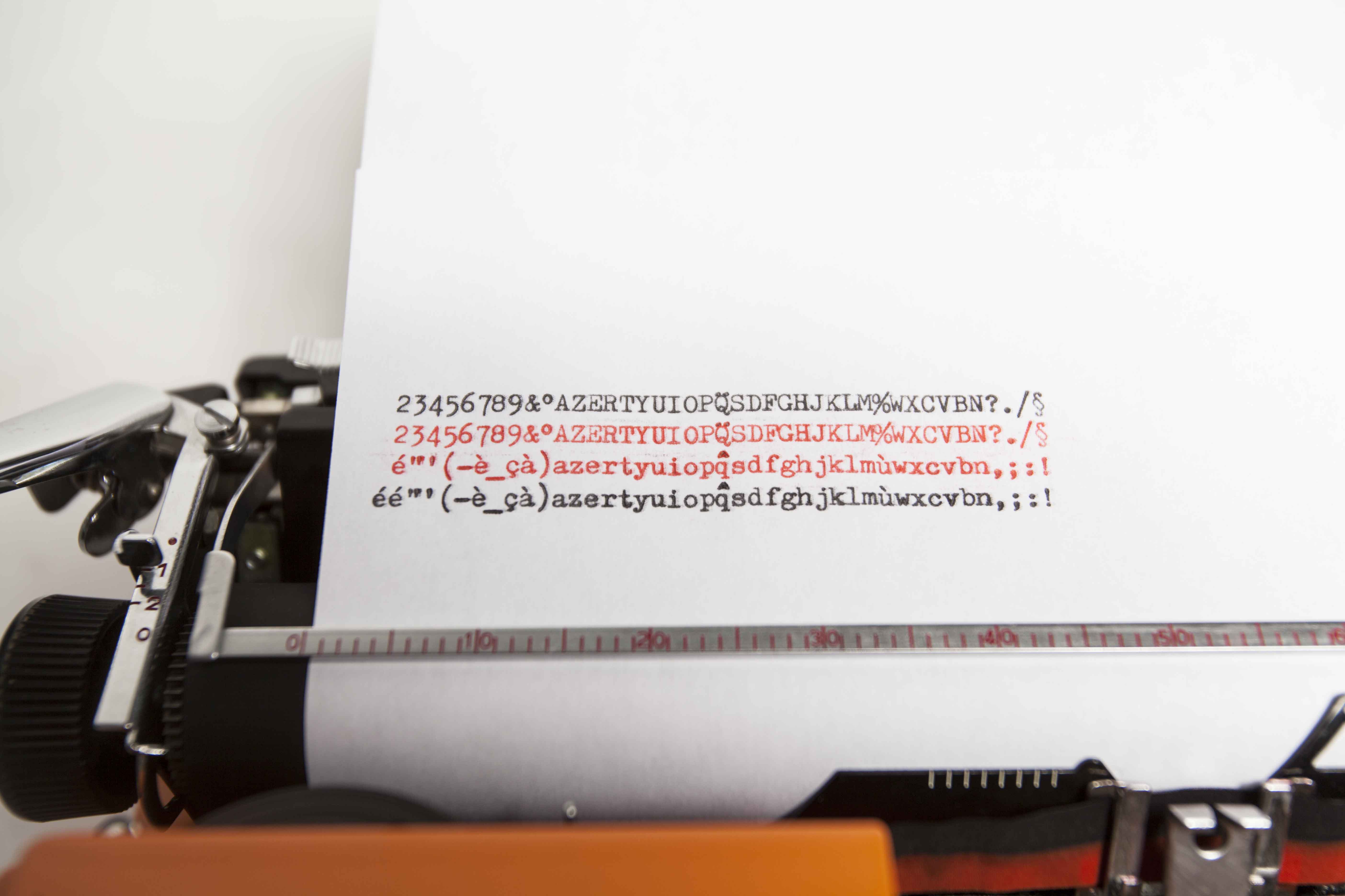 Revised Orange Silver Reed 100 Typewriter and New Ribbon 1977