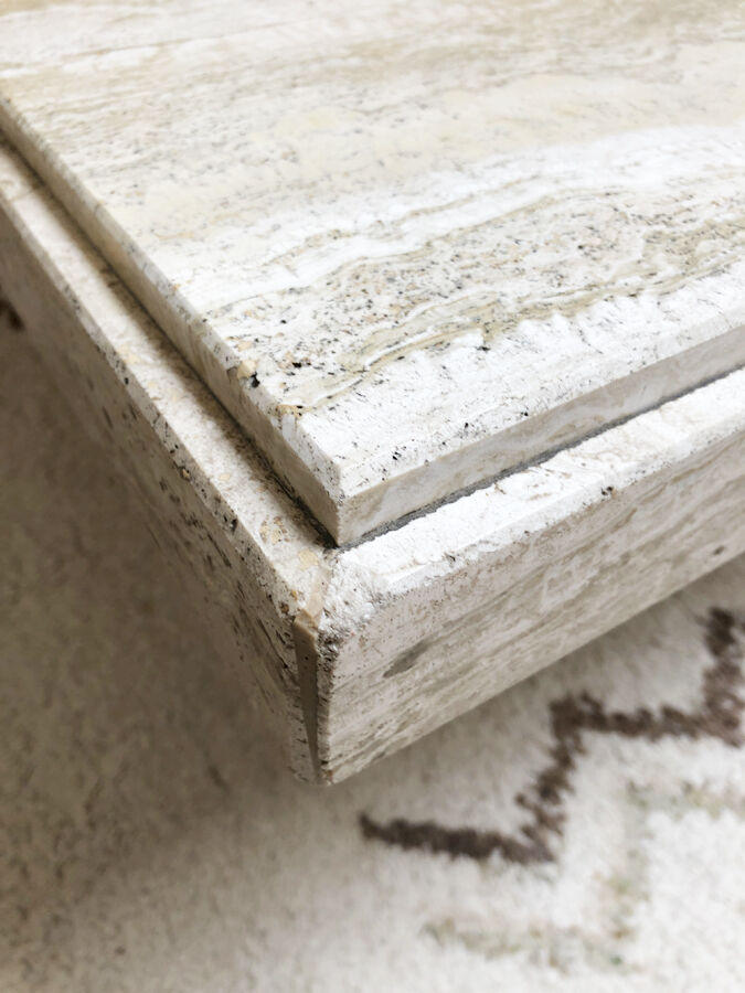 Travertine coffee table, 1970