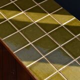 Vintage coffee table green tiles