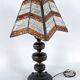 Monumental brutalist thick glass and metal table lamp by Longobard. Italy 1