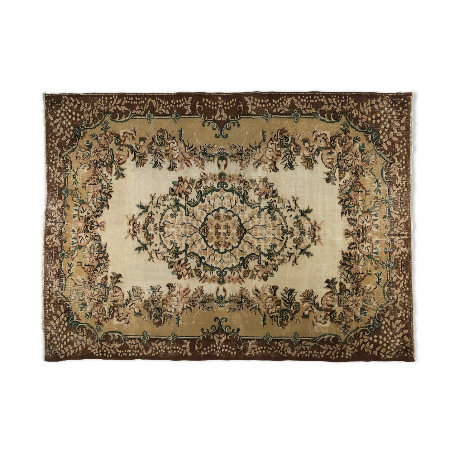 Anatolian handmade vintage rug 290 cm x 204 cm