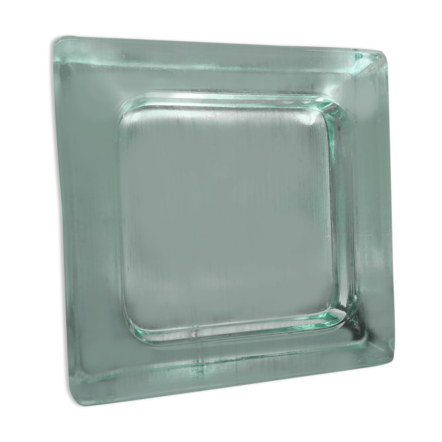 Ashtray glass paved Art deco