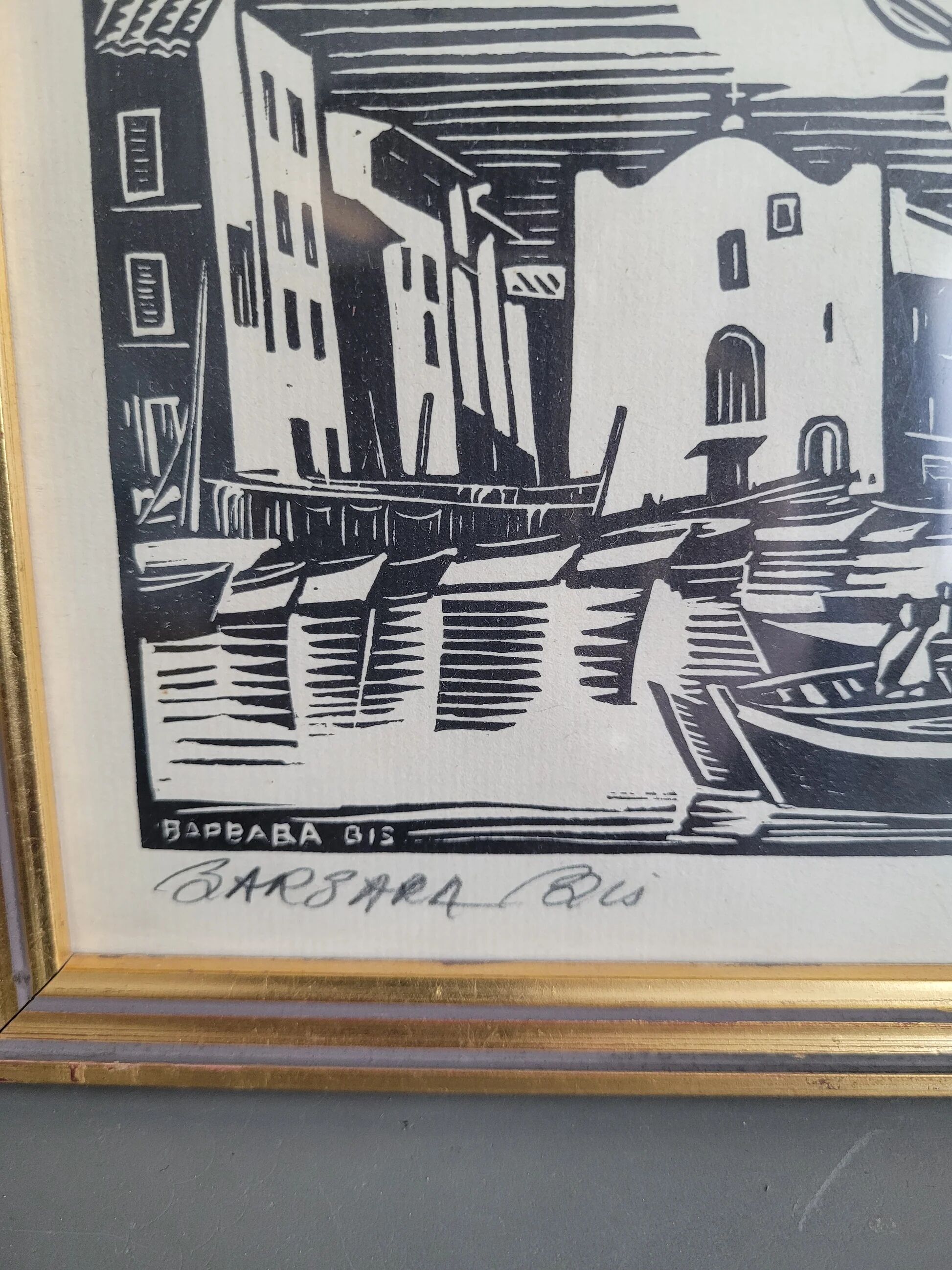 Print Barbara Bis, engraving, signed - Ref 1006