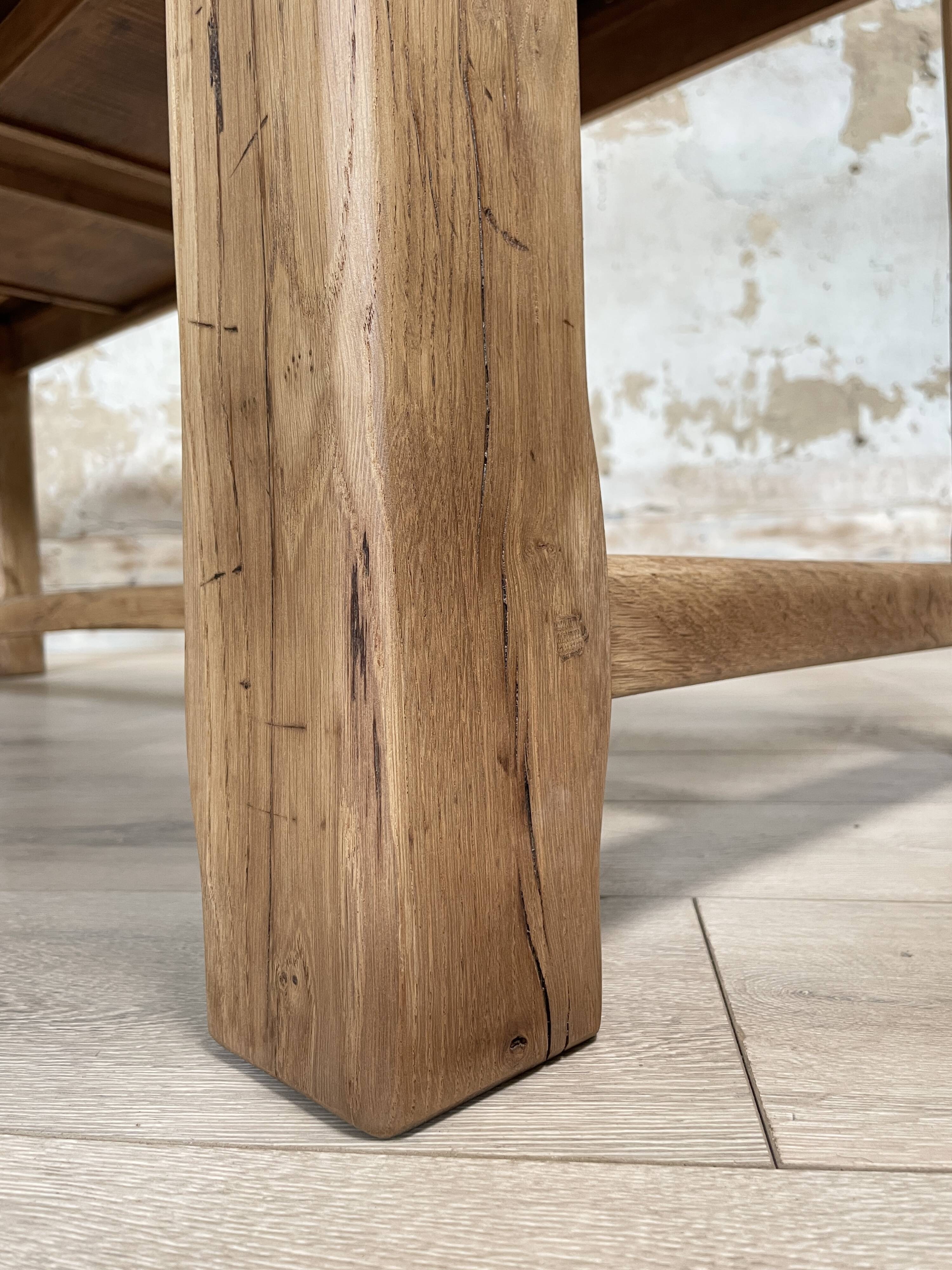 Solid oak farm table