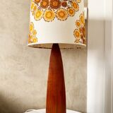 Henriksen Sculptural Table Lamp In Teak, Denmark.