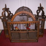 Cage has birds old XVIIIth