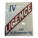 Enamelled plate license IV
