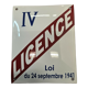 Enamelled plate license IV