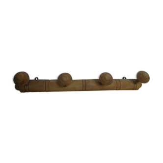 Bamboo-style wood patère