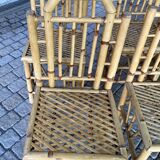 Series Of 6 Real Bamboo Chairs Circa 70