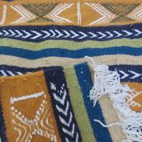 Handmade multi-colored kilim rug in pure wool 105x55 cm