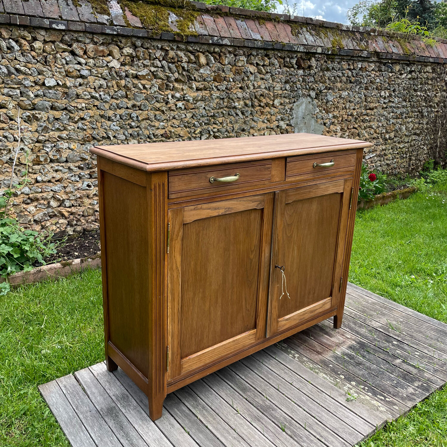 Parisian sideboard vintage solid oak