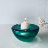 Kosta Boba green glass candle holder