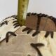 Vintage 80s wooden rustic lamp