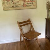 Chaise pliante en hêtre année 60