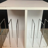 Small side table with storage for vinyl records from the 1970s.