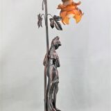 Brown patina table lamp