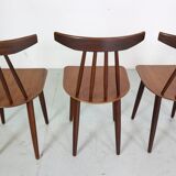 Poul Volther Set Of 6 Dinning Room Chairs "3705" For Fremel Røjle, Denmark, 1960