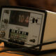 Vintage alarm clock of the 70s pallet display