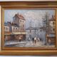 Oil on canvas Paris Montmartre by Billings