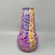 1990s Astonishing Giuseppe Locci Polycrome Craquelé Vase in Sardinian Ceramic. Made in Italy