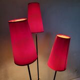 Tripod floor lamp 3 lights vintage, 50-60s