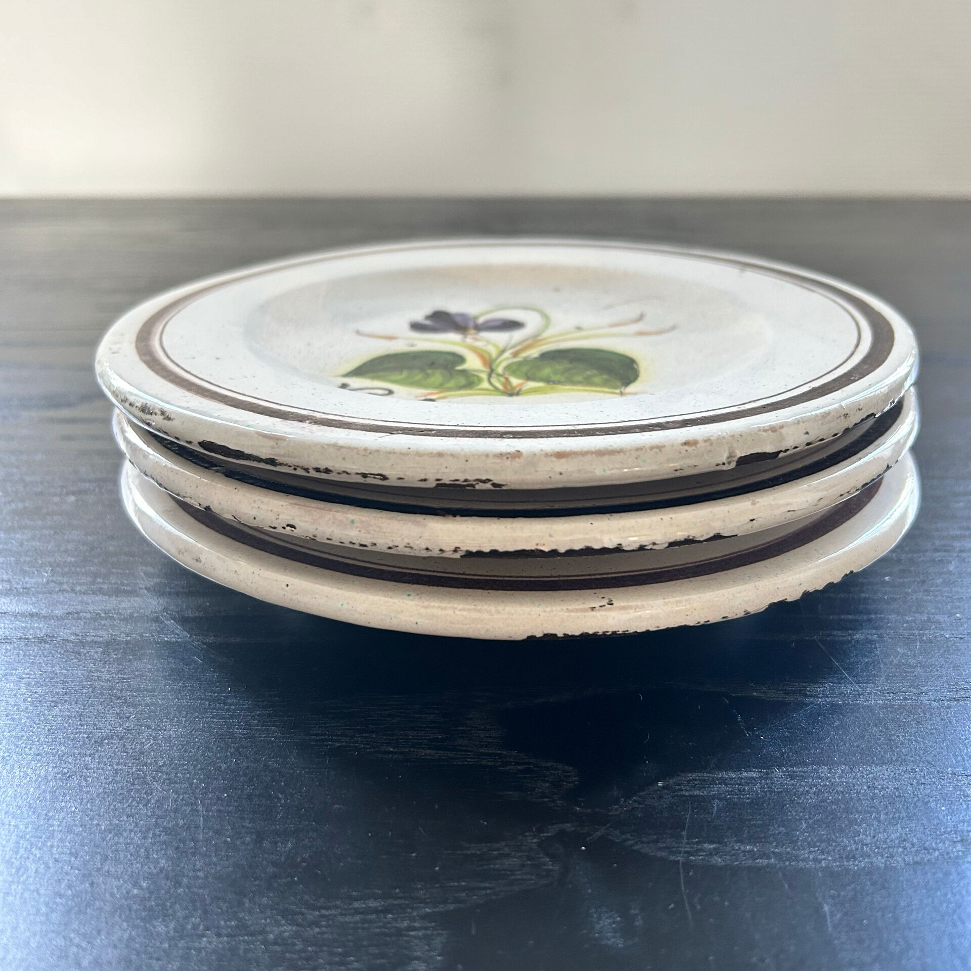 Collection of 3 botanical dishes made in Italy.