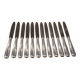 12 silver-plated dessert knives by the silversmith Ercuis, Senlis, 20.3 cm.